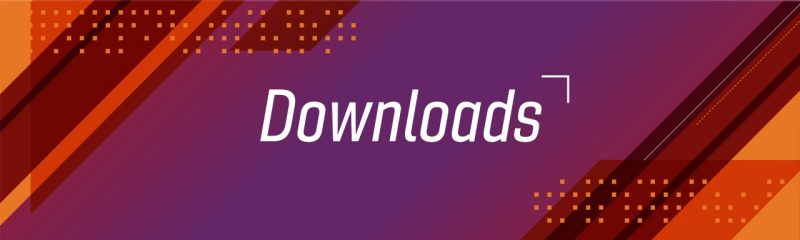 The words "Downloads" on a colorful background.
