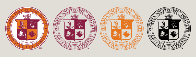 Examples of the formal university seal.