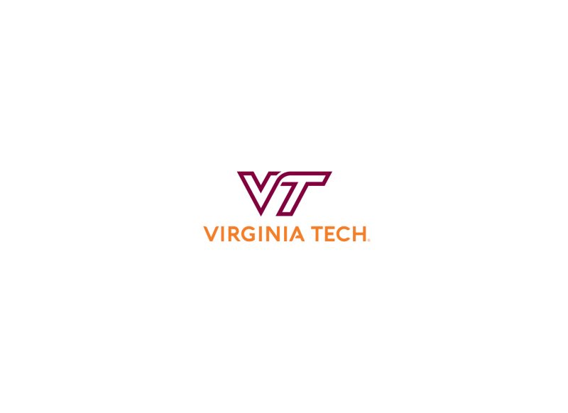 Example of a folded card in the Virginia Tech brand.